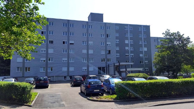 Frontansicht des Haus Athena Studentenwohnheims